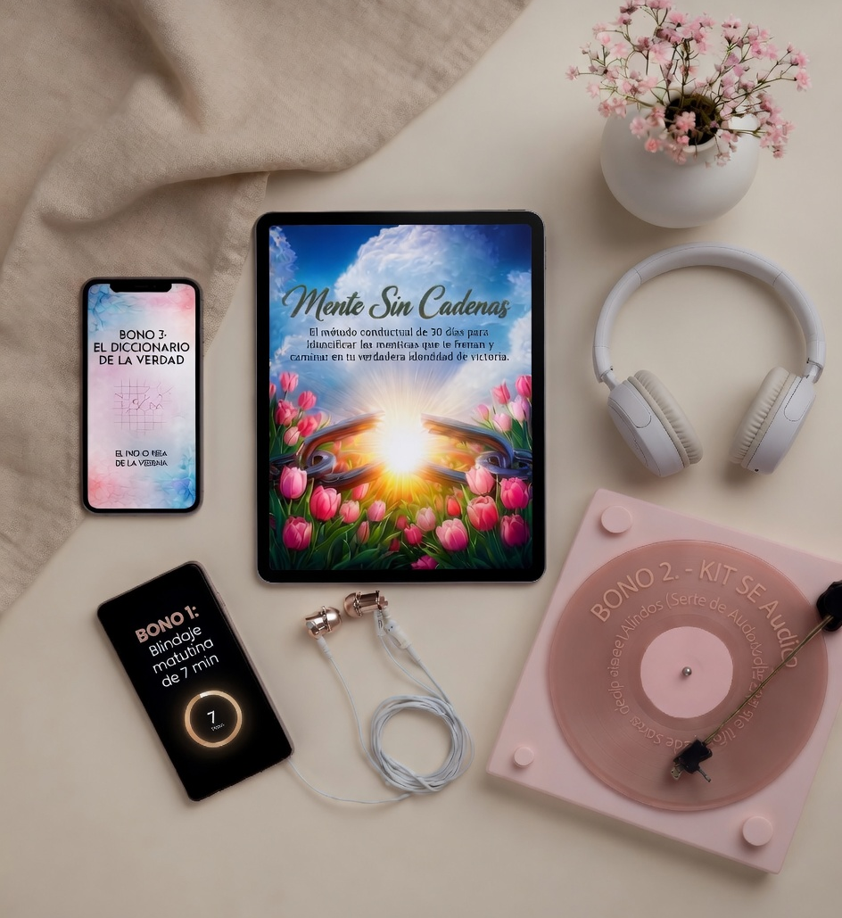 Combo de lanzamiento Mente Sin Cadenas: workbook, audio, kit S.O.S y e-book